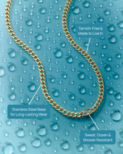 CZ Cuban Link Chain Necklace – view 4