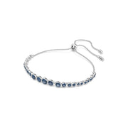 Round Cut Sapphire Tennis Bracelet | White Gold – view 2