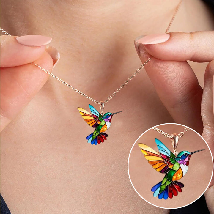 Beautiful Hummingbird Necklace with Bonus Earrings – Limited Time Offer – view 2